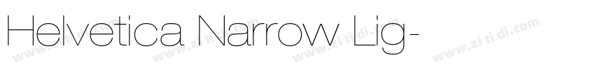 Helvetica Narrow Lig字体转换